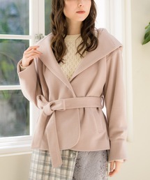 Rewde | 【7色展開】 ガウン風フーデットショートコート （0R06-10015）(その他アウター)