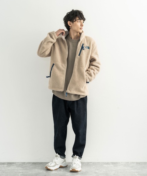 Rocky Monroe（ロッキーモンロー）の「オーバーサイズ 5G 天竺 ミドルゲージ ロングクルーネックニット（ニット/セーター・メンズ・ネイビー/グリーン/ブラック/グレイッシュベージュ/ブラウン・L/M）」の16枚目の写真