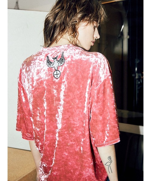 PAMEO POSE パンツ ベロア ピンク PAMEO POSE パンツ ベロア ピンク