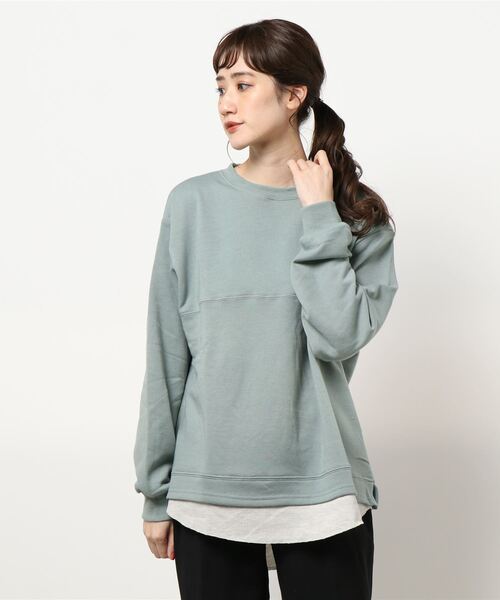 セール 切替えフェイクプルオーバー スウェット Koe コエ のファッション通販 Zozotown