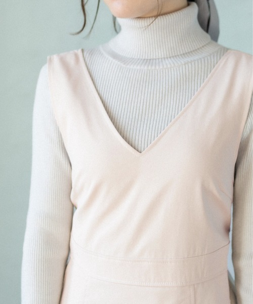 OLIVE des OLIVE(オリーブデオリーブ)の「後ろリボン配色ステッチジャンスカ(ジャンパースカート・レディース・ライトグレー/ブラック/アイボリー/ベージュ系その他・FREE)」の18枚目の写真