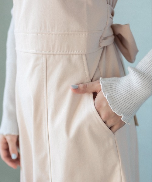 OLIVE des OLIVE(オリーブデオリーブ)の「後ろリボン配色ステッチジャンスカ(ジャンパースカート・レディース・ライトグレー/ブラック/アイボリー/ベージュ系その他・FREE)」の21枚目の写真