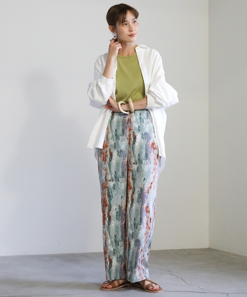 select MOCA（セレクトモカ）の「ランダムリブアメリカンスリーブタンクトップ（タンクトップ・レディース・ベージュ/ブラウン/ブルー/ライトグリーン/チャコール/テラコッタ/グリーン・FREE）」の9枚目の写真