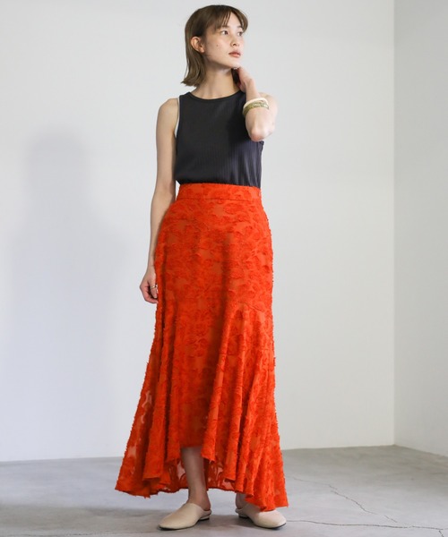 select MOCA（セレクトモカ）の「ランダムリブアメリカンスリーブタンクトップ（タンクトップ・レディース・ベージュ/ブラウン/ブルー/ライトグリーン/チャコール/テラコッタ/グリーン・FREE）」の12枚目の写真