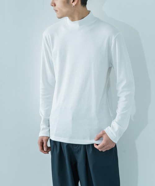 Ressaca(レサーカ)の「スムースハイネック 長袖 カットソー(Tシャツ/カットソー・メンズ・ホワイト/ブラック/ワイン/ベージュ・M/L)」の3枚目の写真