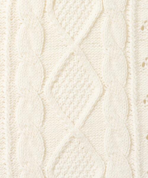 INGNI（イング）の「スカシケーブルカーディガン（カーディガン/ボレロ・レディース・オフホワイト/ピンク/ミント/ライトベージュ・M）」の8枚目の写真