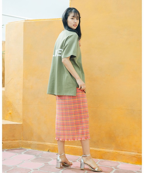 MILKFED.（ミルクフェド）の「PLAID PLEATED TIGHT SKIRT（スカート・レディース・グリーン/ピンク/ブルー・ONE SIZE）」の3枚目の写真