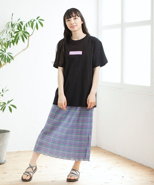 MILKFED.（ミルクフェド）の「PLAID PLEATED TIGHT SKIRT（スカート・レディース・グリーン/ピンク/ブルー・ONE SIZE）」の2枚目の写真