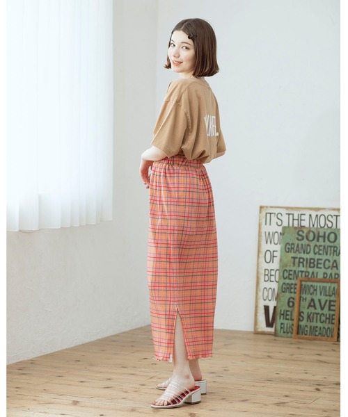 MILKFED.（ミルクフェド）の「PLAID PLEATED TIGHT SKIRT（スカート・レディース・グリーン/ピンク/ブルー・ONE SIZE）」の17枚目の写真