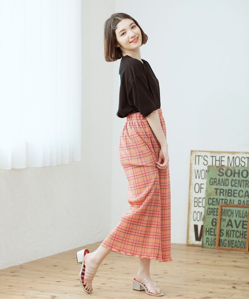 MILKFED.（ミルクフェド）の「PLAID PLEATED TIGHT SKIRT（スカート・レディース・グリーン/ピンク/ブルー・ONE SIZE）」の18枚目の写真