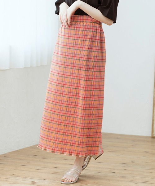 MILKFED.（ミルクフェド）の「PLAID PLEATED TIGHT SKIRT（スカート・レディース・グリーン/ピンク/ブルー・ONE SIZE）」の22枚目の写真
