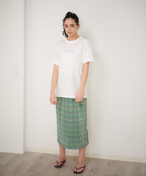 MILKFED.（ミルクフェド）の「PLAID PLEATED TIGHT SKIRT（スカート・レディース・グリーン/ピンク/ブルー・ONE SIZE）」の10枚目の写真