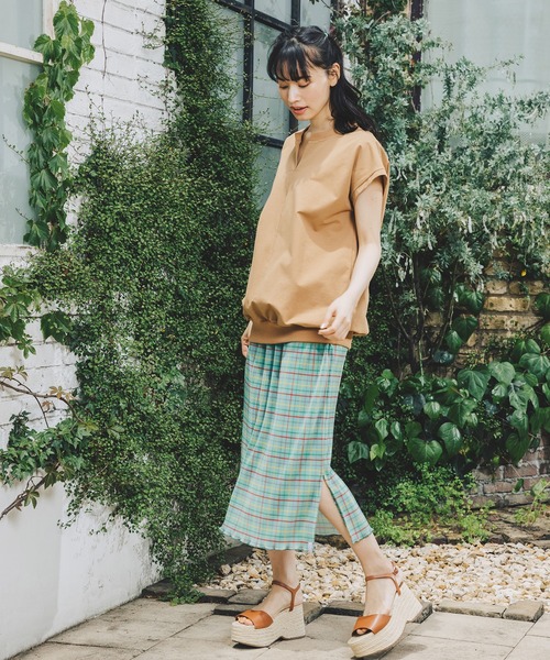 MILKFED.（ミルクフェド）の「PLAID PLEATED TIGHT SKIRT（スカート・レディース・グリーン/ピンク/ブルー・ONE SIZE）」の9枚目の写真