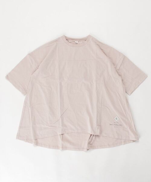 NHT（エヌエイチティー）の「NHT/エヌエイチティー ギャザービックＴシャツ（大人）（Tシャツ/カットソー・レディース・チャコールグレー/ベージュ・F）」の2枚目の写真