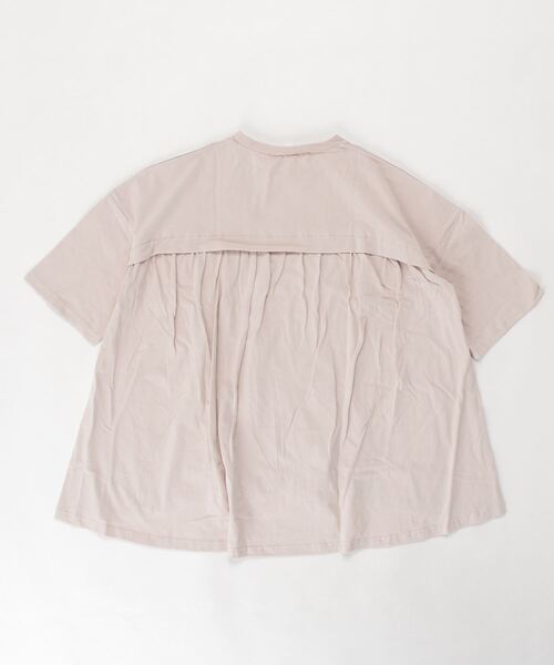 NHT（エヌエイチティー）の「NHT/エヌエイチティー ギャザービックＴシャツ（大人）（Tシャツ/カットソー・レディース・チャコールグレー/ベージュ・F）」の3枚目の写真