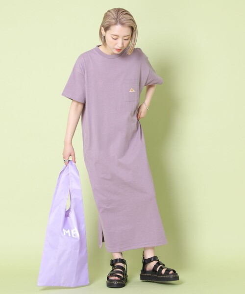 FREAK'S STORE(フリークスストア)の「【WEB限定】KELTY/ケルティ 別注ポケットTワンピース (カットワンピース)(ワンピース・レディース・オリーブ/ホワイト/ブラック/ベージュ/ラベンダー・フリ-)」の5枚目の写真