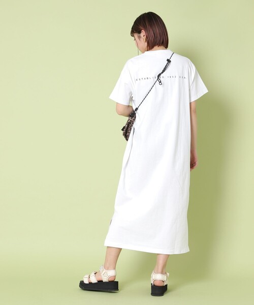 FREAK'S STORE(フリークスストア)の「【WEB限定】KELTY/ケルティ 別注ポケットTワンピース (カットワンピース)(ワンピース・レディース・オリーブ/ホワイト/ブラック/ベージュ/ラベンダー・フリ-)」の9枚目の写真