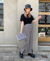 【Voyage titty&Co.】チェックベルスリットPT