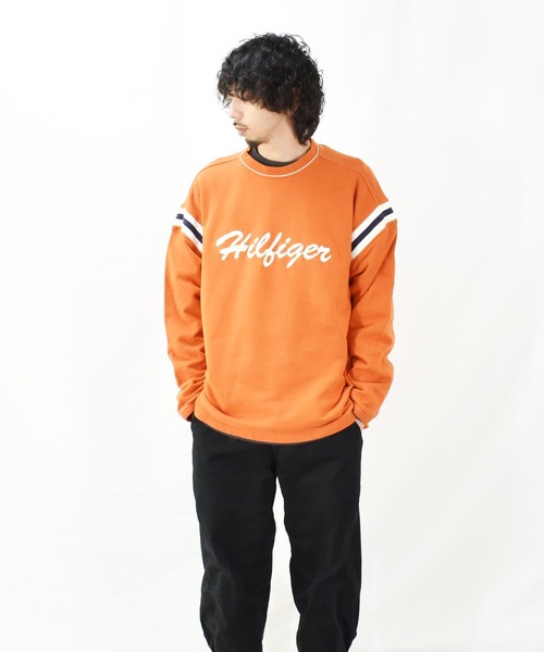 【ヴィンテージ古着】90’s TOMMY HILFIGER/トミーヒルフィガー ロゴ クルーネックスウェット