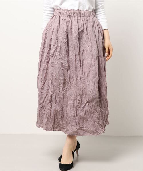 Samansa Mos2（サマンサ モスモス）の「ワッシャースカート（スカート・レディース・キナリ/ブラック/ピンク・ﾌﾘ-）」の7枚目の写真