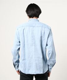 Frank & Eileen LUKE デニムシャツ Mサイズ ライトブルー Luke, Men's Button Up Shirt, Light Blue Distressed Denim | Frank