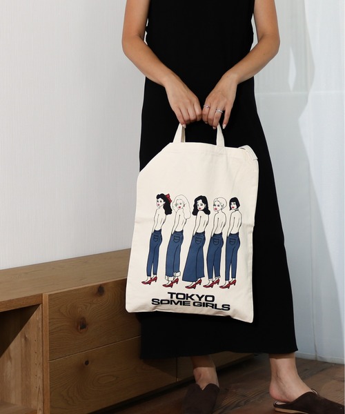 SOMETHING（サムシング）の「SOMETHING/サムシング　キャンバス プリント入り 2WAYトート "TOKYO SOME GIRLS"（トートバッグ・レディース・その他1/その他2・FREE）」の13枚目の写真