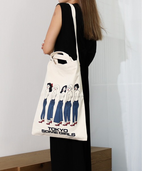 SOMETHING（サムシング）の「SOMETHING/サムシング　キャンバス プリント入り 2WAYトート "TOKYO SOME GIRLS"（トートバッグ・レディース・その他1/その他2・FREE）」の15枚目の写真