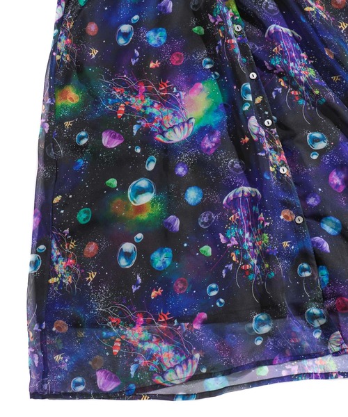 ScoLar（スカラー）の「クラゲ柄前開きワンピース（ワンピース）」 - WEAR