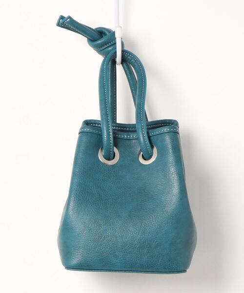 SPIRALGIRL（スパイラルガール）の「巾着キューブバッグ（ハンドバッグ・レディース・ブラック/オフホワイト/グリーン・FREE）」の13枚目の写真