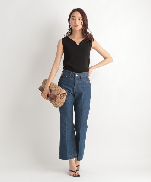 Andemiu（アンデミュウ）の「デコルテ美人ハートネックニットノースリ―ブ948834（Tシャツ/カットソー・レディース・チャコールグレー/ブラック/グリーン・FREE）」の15枚目の写真