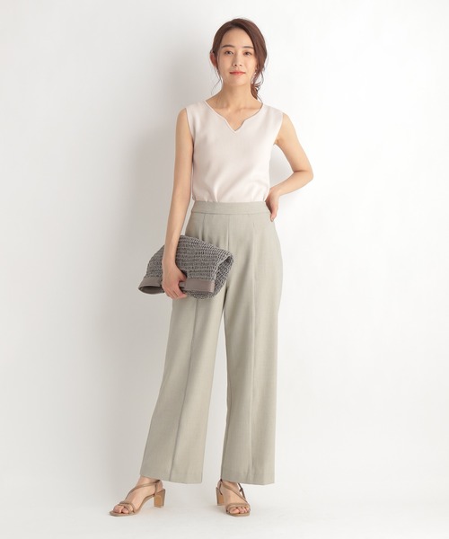 Andemiu（アンデミュウ）の「デコルテ美人ハートネックニットノースリ―ブ948834（Tシャツ/カットソー・レディース・チャコールグレー/ブラック/グリーン・FREE）」の18枚目の写真