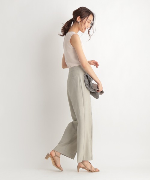 Andemiu（アンデミュウ）の「デコルテ美人ハートネックニットノースリ―ブ948834（Tシャツ/カットソー・レディース・チャコールグレー/ブラック/グリーン・FREE）」の6枚目の写真