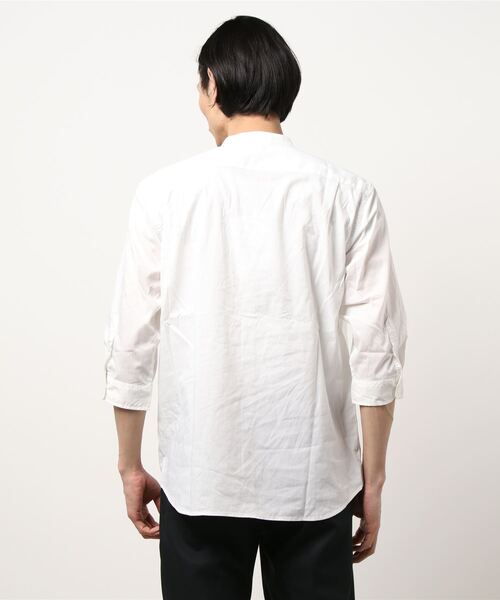 BACK NUMBER（バックナンバー）の「【BACK NUMBER】DRY7分袖バンドカラーシャツ（シャツ/ブラウス・メンズ・ホワイト/サックスブルー/ネイビー・S/M/XL/L）」の4枚目の写真