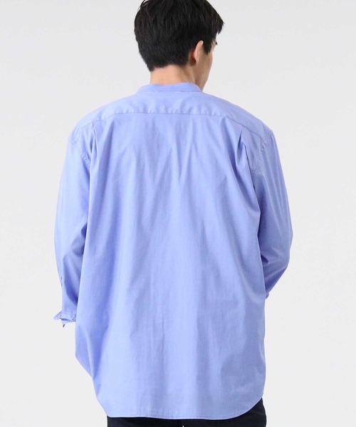 BACK NUMBER（バックナンバー）の「【BACK NUMBER】DRY7分袖バンドカラーシャツ（シャツ/ブラウス・メンズ・ホワイト/サックスブルー/ネイビー・S/M/XL/L）」の21枚目の写真