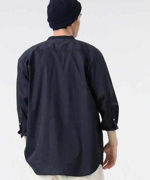 BACK NUMBER（バックナンバー）の「【BACK NUMBER】DRY7分袖バンドカラーシャツ（シャツ/ブラウス・メンズ・ホワイト/サックスブルー/ネイビー・S/M/XL/L）」の14枚目の写真