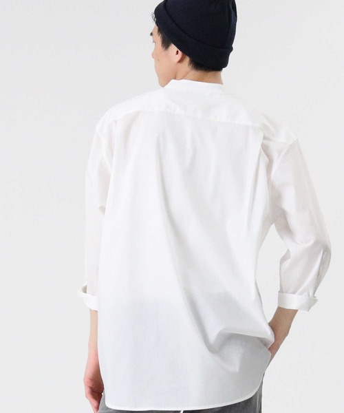 BACK NUMBER（バックナンバー）の「【BACK NUMBER】DRY7分袖バンドカラーシャツ（シャツ/ブラウス・メンズ・ホワイト/サックスブルー/ネイビー・S/M/XL/L）」の10枚目の写真