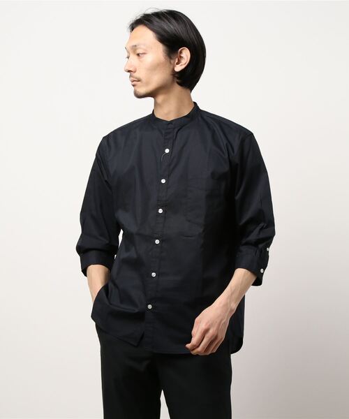 BACK NUMBER（バックナンバー）の「【BACK NUMBER】DRY7分袖バンドカラーシャツ（シャツ/ブラウス・メンズ・ホワイト/サックスブルー/ネイビー・S/M/XL/L）」の19枚目の写真