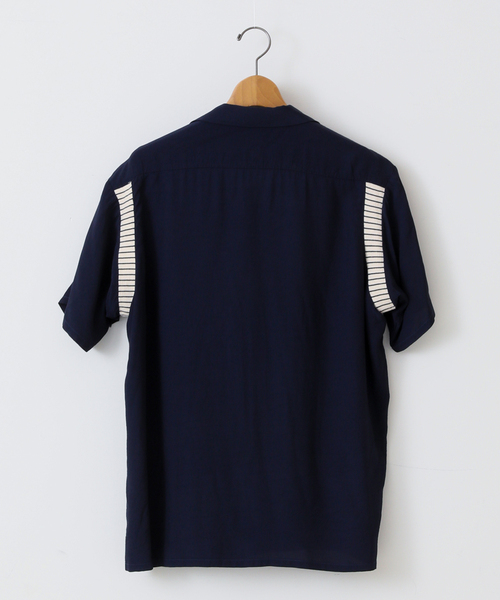 STYLE EYES（スタイルアイズ）の「【STYLE EYES×JOURNAL STANDARD/スタイルアイズ】別注 WITH RIBS SHIRT（シャツ/ブラウス・メンズ・ネイビー/ホワイト系その他・LARGE/X-LARGE）」の5枚目の写真