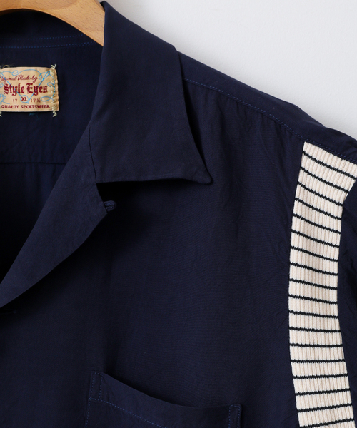 STYLE EYES（スタイルアイズ）の「【STYLE EYES×JOURNAL STANDARD/スタイルアイズ】別注 WITH RIBS SHIRT（シャツ/ブラウス・メンズ・ネイビー/ホワイト系その他・LARGE/X-LARGE）」の7枚目の写真