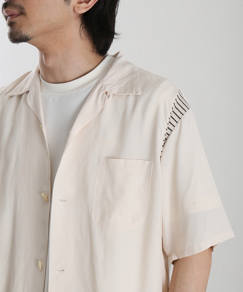 STYLE EYES（スタイルアイズ）の「【STYLE EYES×JOURNAL STANDARD/スタイルアイズ】別注 WITH RIBS SHIRT（シャツ/ブラウス・メンズ・ネイビー/ホワイト系その他・LARGE/X-LARGE）」の12枚目の写真