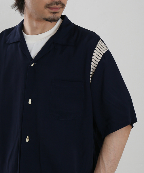 STYLE EYES（スタイルアイズ）の「【STYLE EYES×JOURNAL STANDARD/スタイルアイズ】別注 WITH RIBS SHIRT（シャツ/ブラウス・メンズ・ネイビー/ホワイト系その他・LARGE/X-LARGE）」の15枚目の写真