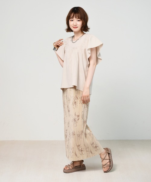 RETRO GIRL（レトロガール）の「タイトプリーツスカート（スカート・レディース・ブラック/オフホワイト/オレンジ/ブラウン系その他/ダークグレー・FREE）」の11枚目の写真