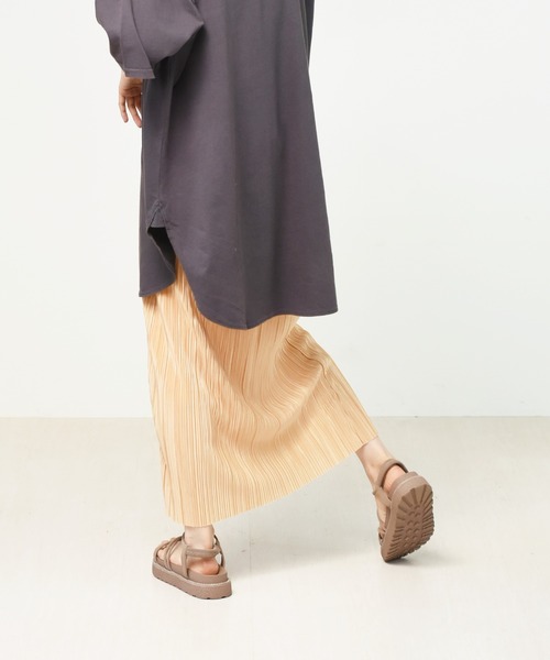 RETRO GIRL（レトロガール）の「タイトプリーツスカート（スカート・レディース・ブラック/オフホワイト/オレンジ/ブラウン系その他/ダークグレー・FREE）」の21枚目の写真