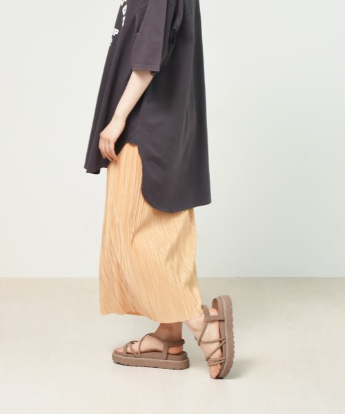 RETRO GIRL（レトロガール）の「タイトプリーツスカート（スカート・レディース・ブラック/オフホワイト/オレンジ/ブラウン系その他/ダークグレー・FREE）」の20枚目の写真