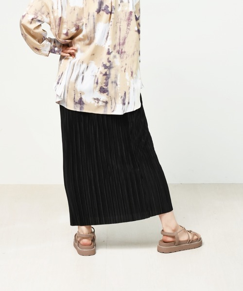 RETRO GIRL（レトロガール）の「タイトプリーツスカート（スカート・レディース・ブラック/オフホワイト/オレンジ/ブラウン系その他/ダークグレー・FREE）」の17枚目の写真