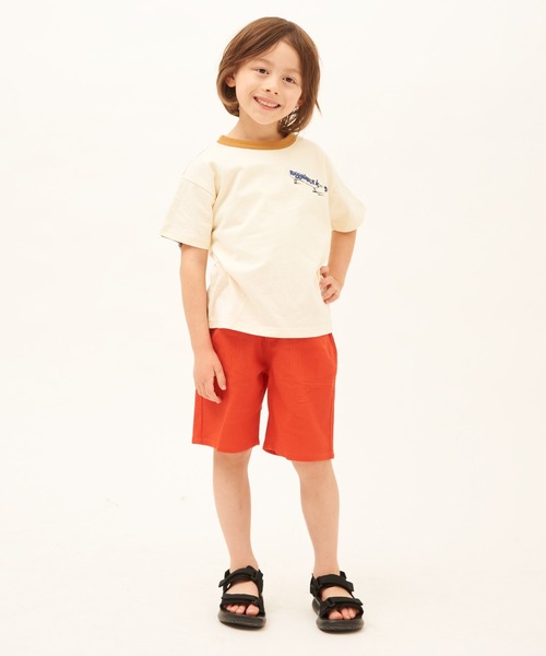 RUGGEDWORKS（ラゲッドワークス）の「テープ使い切替え半袖TEE（Tシャツ/カットソー・キッズ・グレー/キナリ・110/120/130/150/100/90/140）」の9枚目の写真