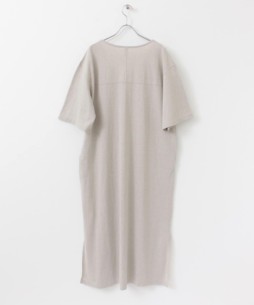 siiwa（シーワ）の「siiwa　リネンエステルスキッパーワンピース（ワンピース・レディース・ナチュラル/ネイビー・ONE）」の7枚目の写真