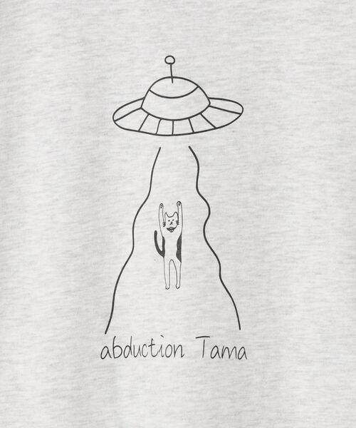 POCHITAMA LAND(ポチタマ ランド)の「abduction Tama(Tシャツ/カットソー・メンズ・アイボリー・MEDIUM/LARGE/SMALL)」の7枚目の写真