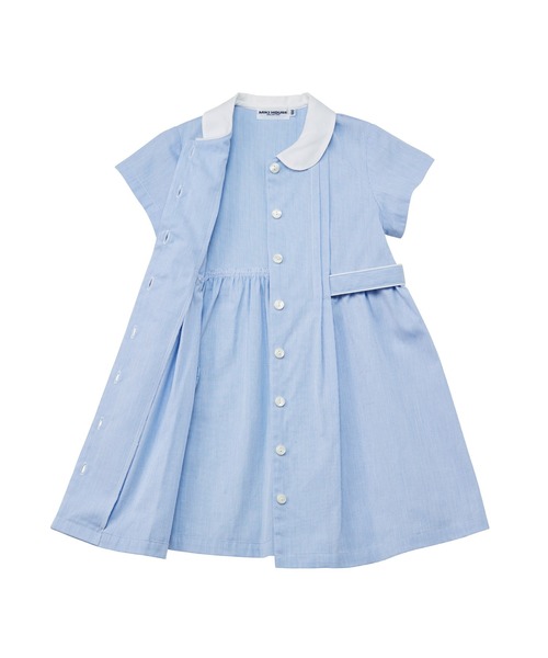 ブルーの丸襟半袖ワンピース ワンピース Miki House ミキハウス のファッション通販 Zozotown
