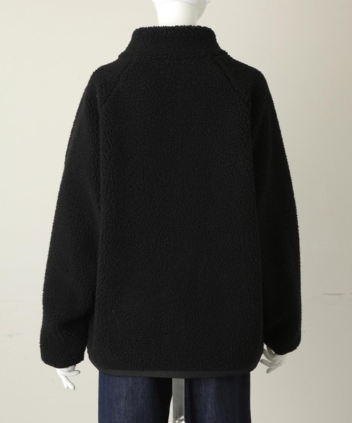 ミルクフェド　milkfed ボアブルゾン　アウター　ブラック　S MILKFED.（ミルクフェド）の「BOA ZIP UP HOODED JACKET